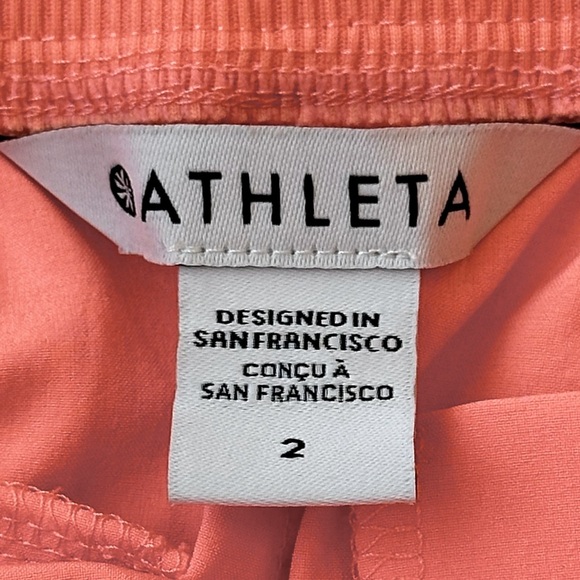 Athleta EUC Brooklyn Ankle Pants, Sunset Glow Coral, Size 2 - Picture 8 of 11